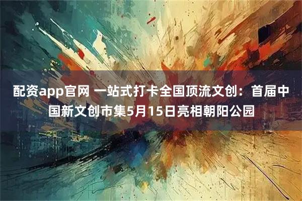 配资app官网 一站式打卡全国顶流文创：首届中国新文创市集5月15日亮相朝阳公园